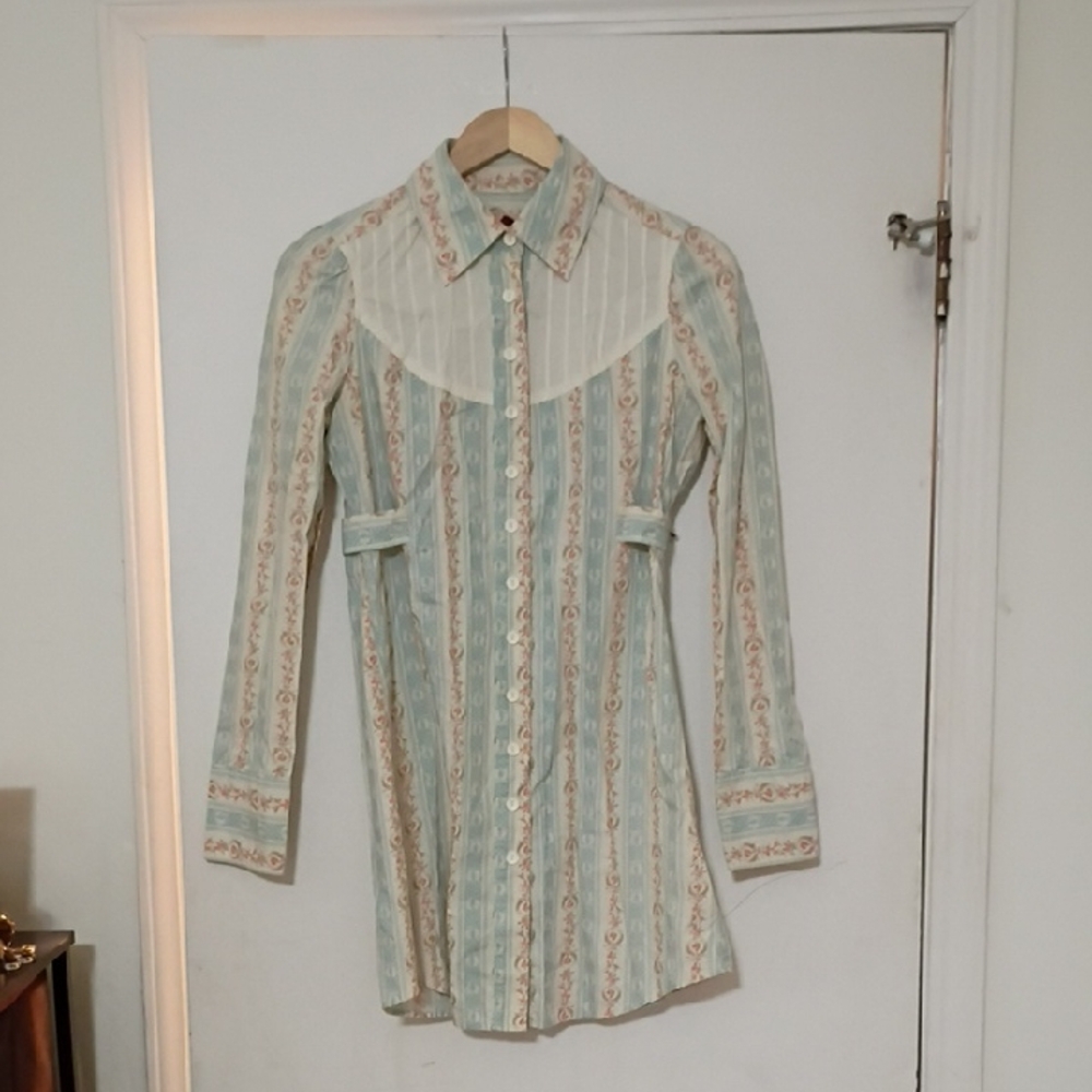 Free People 100% Cotton Cottagecore Long Sleeve Button-Up Top
